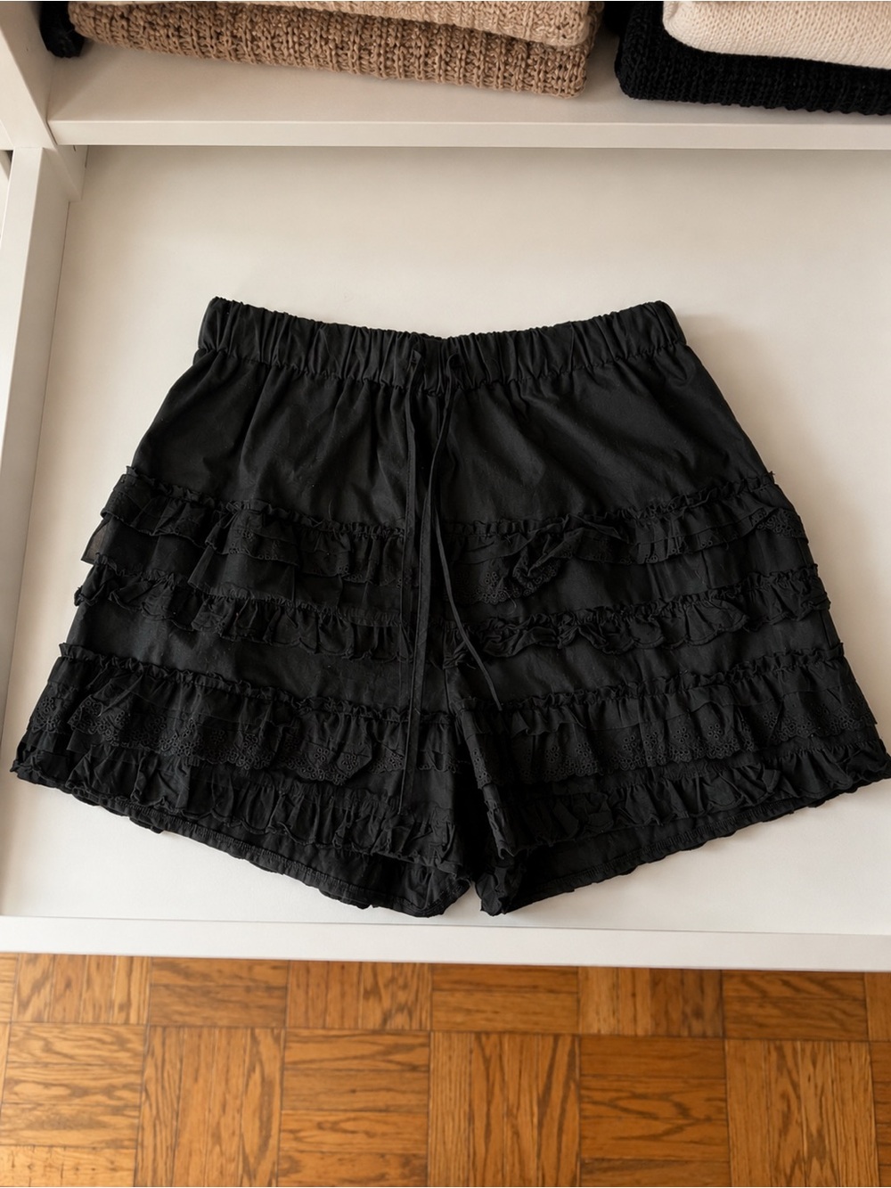 Black Ruffle Bloomers | Coquette Lace Shorts | Cottagecore Lolita Style